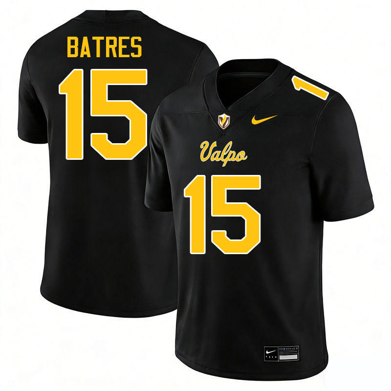 Valparaiso Beacons #15 Gabriel Batres College Football Jerseys,Uniforms-Black